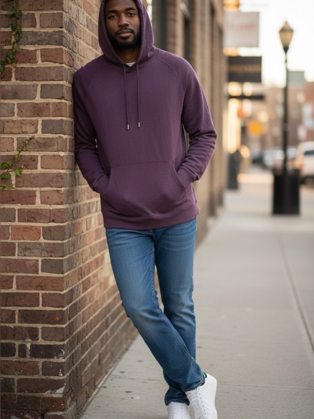 Good Man Brand Plum Hooded Sweatshirt size XXL